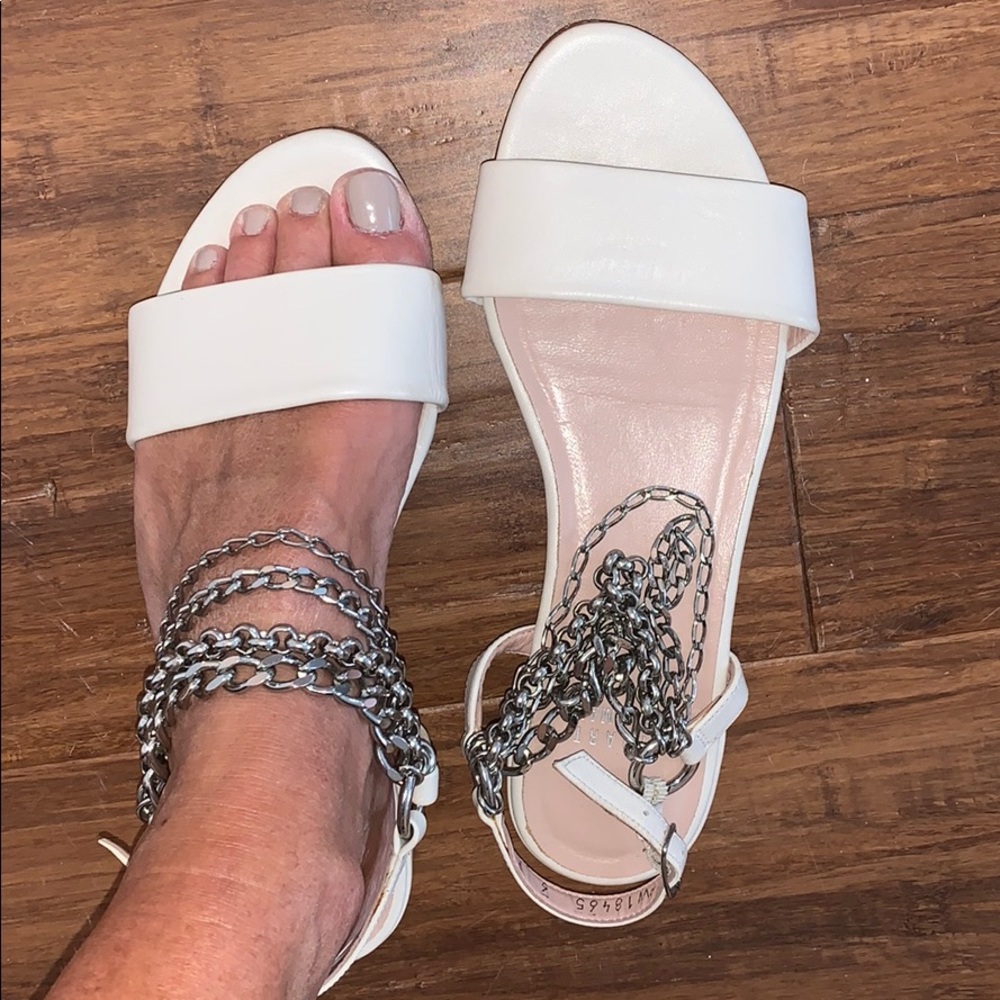 Chain embellished sandals